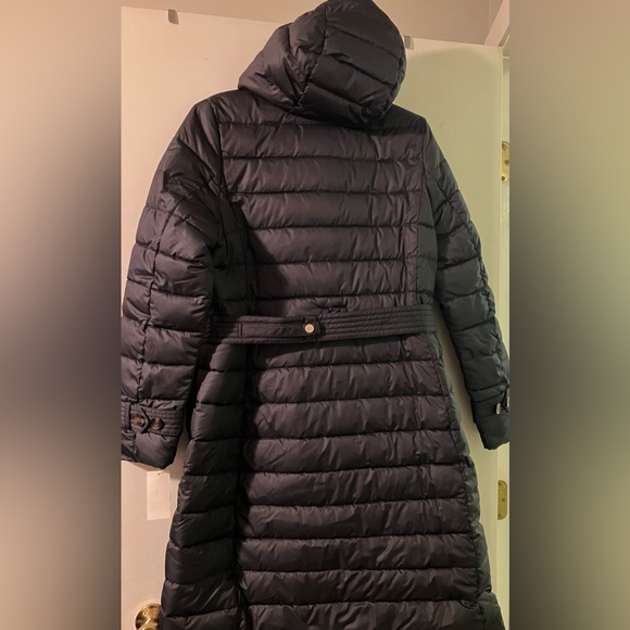 Barbour Black Hooded Tie Waist Coat - Picture 5 of 9